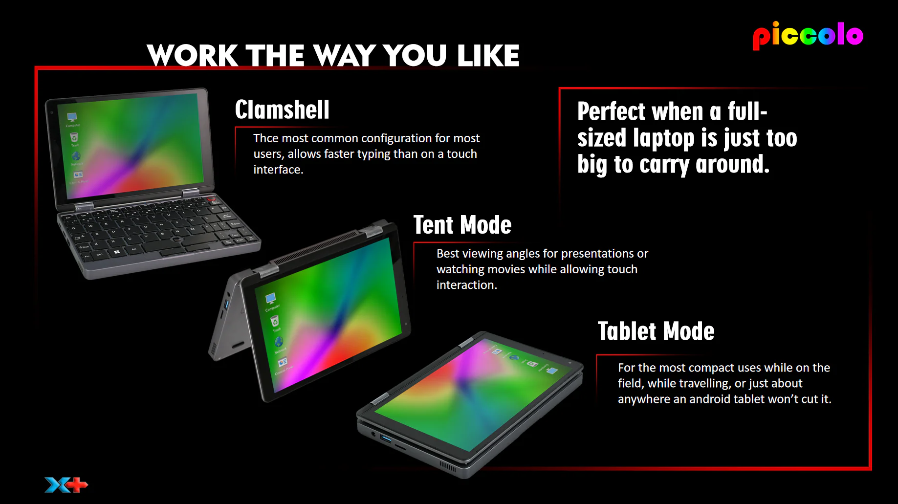 8" Mini N150 Netbook - 8-inch 2-in-1 Laptop Tablet PC - Piccolo 16GB + 512GB - Image 4